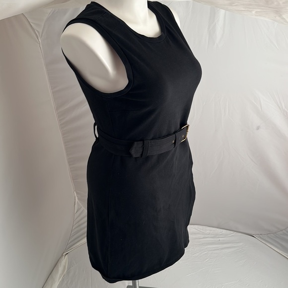 Tory Burch black stretch sleeveless dress with belt - Picture 2 of 11
